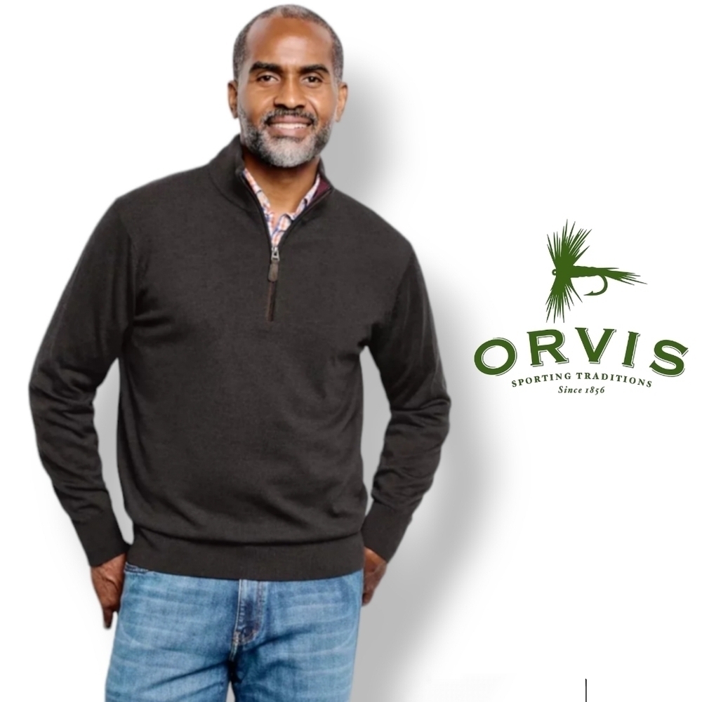 ✨Host Pick✨ Orvis Men's Merino Wool Quarter-Zip Sweater 2.0